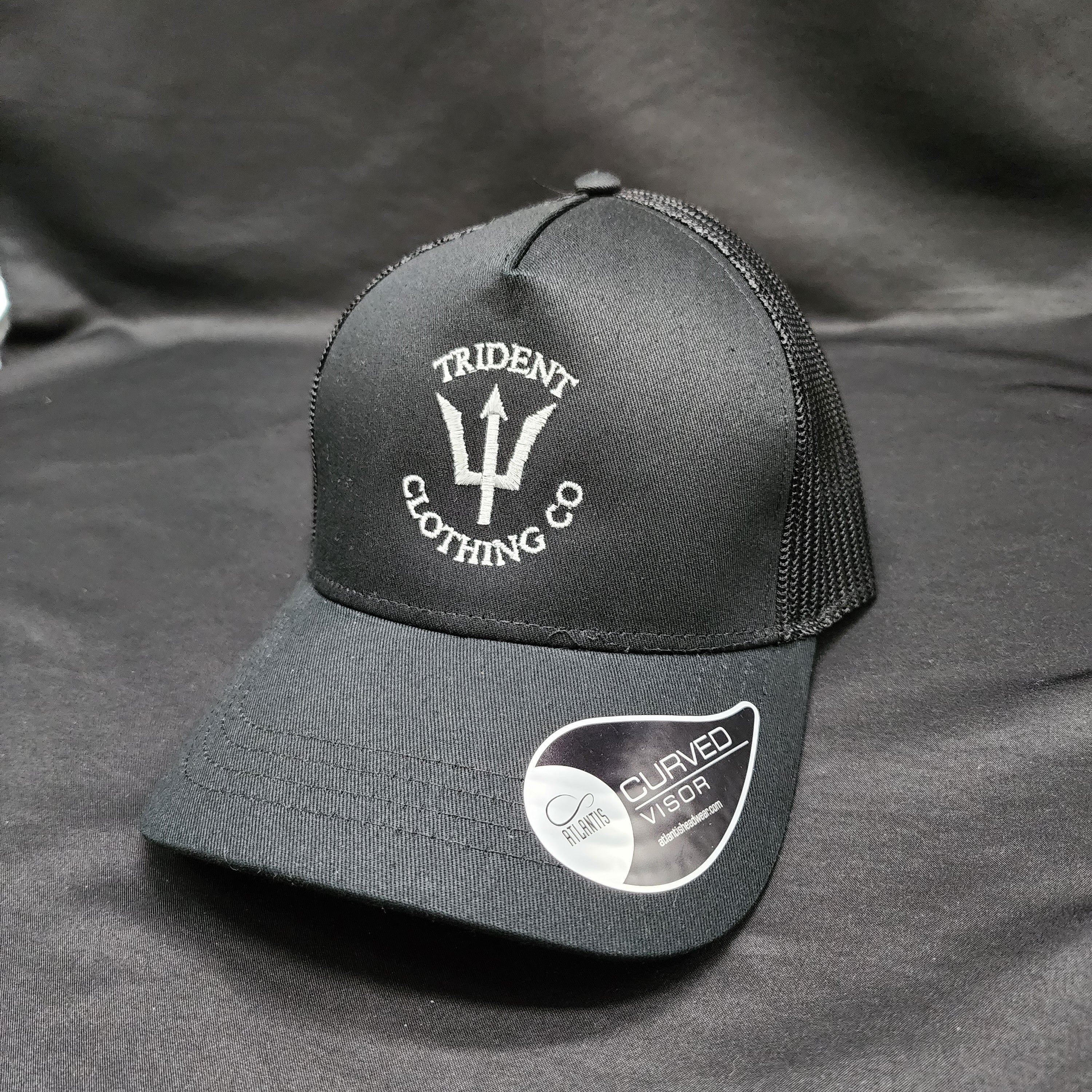 Trident Logo Trucker Cap - Black
