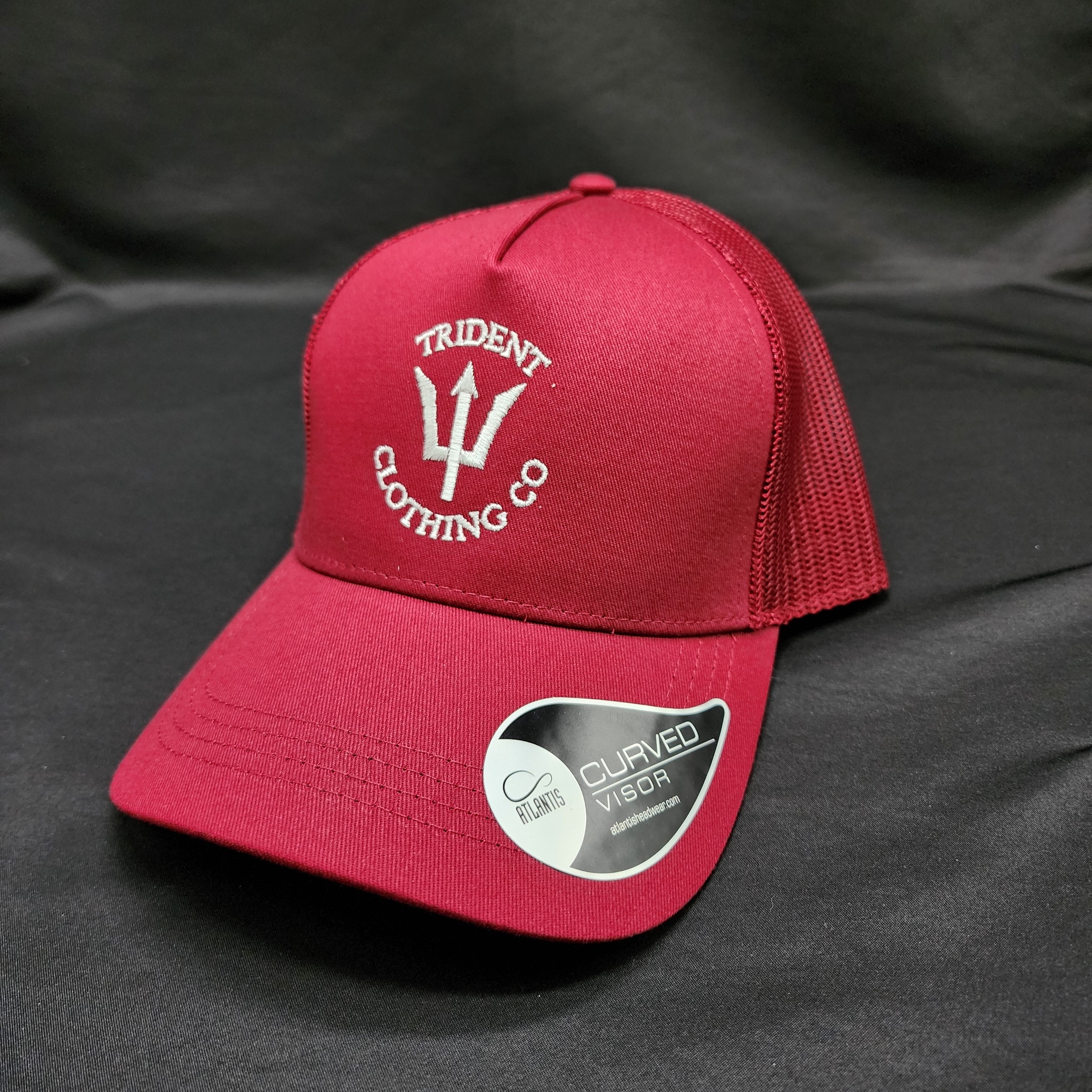 Trident Logo Trucker Cap - Maroon