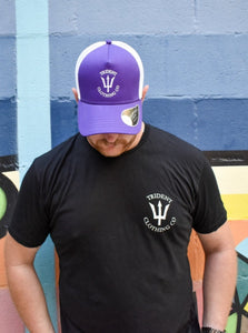 Trident Logo Trucker Cap - Purple/White