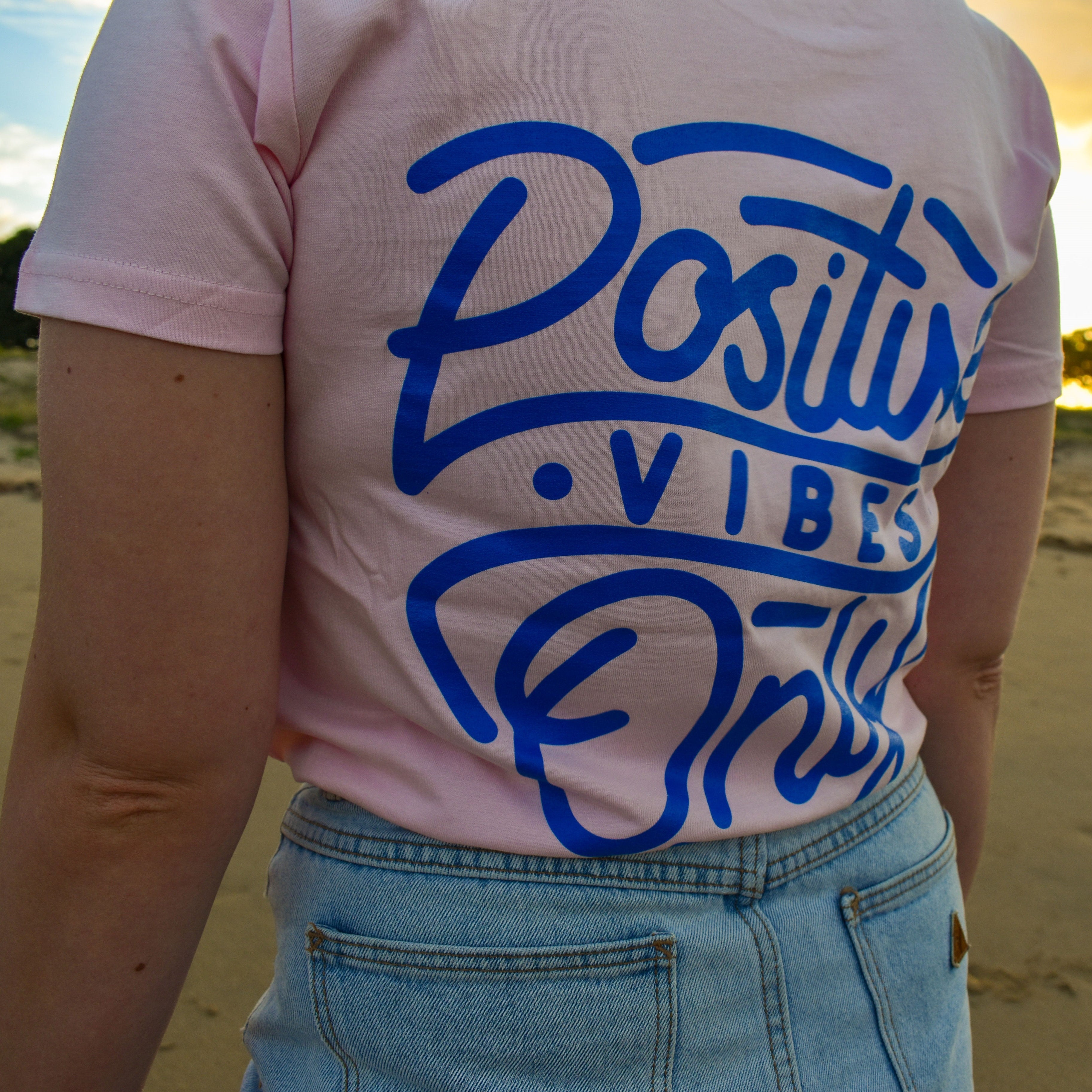 Women's Positive Vibes Shirt - Pink