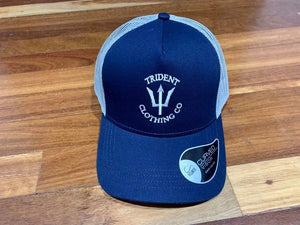 Trident Logo Trucker Cap - Navy/Grey